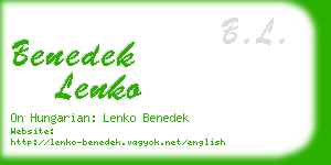 benedek lenko business card